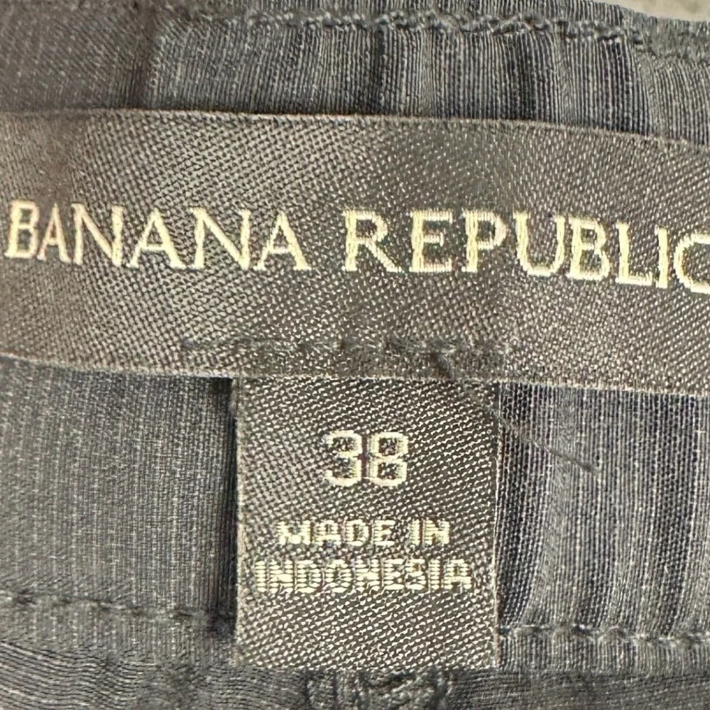 Banana Republic Shorts Mens 38 Performance Black Chino Stretch Waist Flat Front